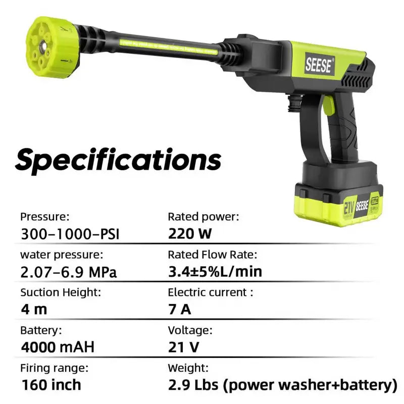 Cordless Pressure Washer Gun